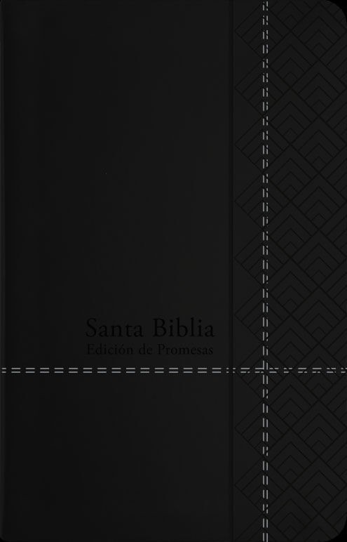 Biblia de promesas Reina Valera 1960 Tamaño manual Letra grande i/piel Negro con índice