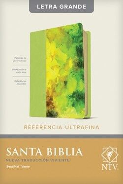 Santa Biblia NTV, Edición de referencia ultrafina, letra grande i/piel verde abstracto