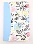 Biblia Reina Valera 1960 Tamaño manual Letra Grande 12 puntos i/piel impresa canto pintado Fantasía turquesa