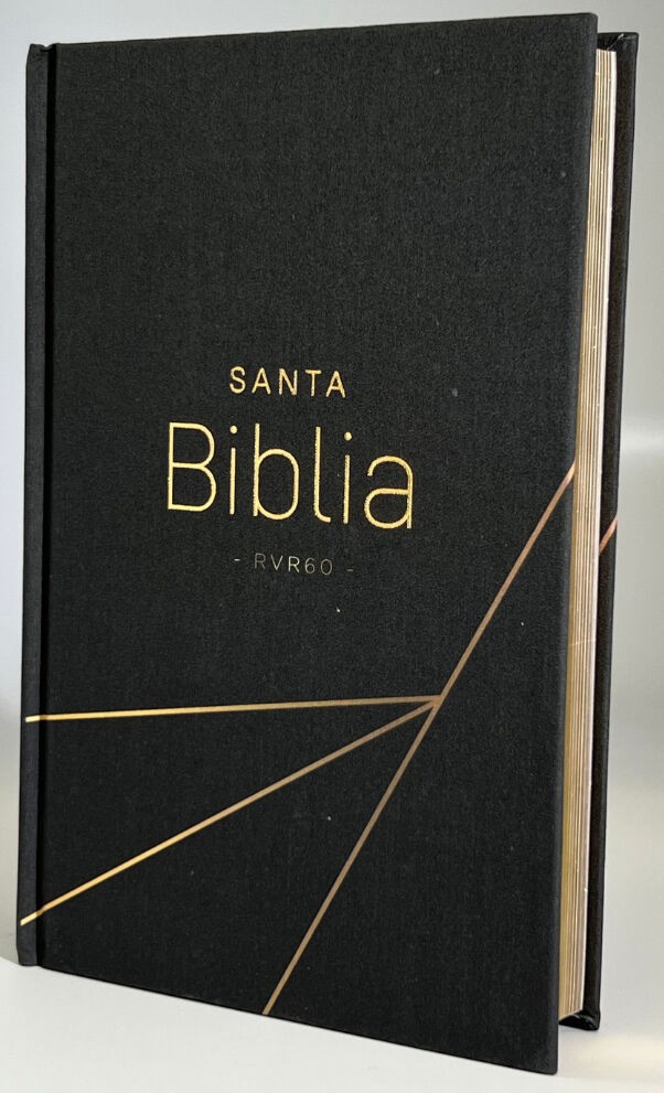 Biblia RVR60 Tamaño manual letra grande tela sobre tapa dura negro