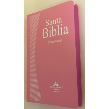 Biblia RVR60 i/piel rosa ultrafina canto rosa 124944B