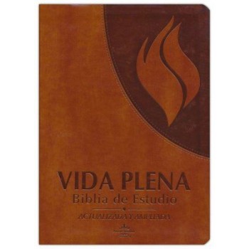 Biblia de Estudio RVR 1960 Vida Plena, Piel Imit., Marron