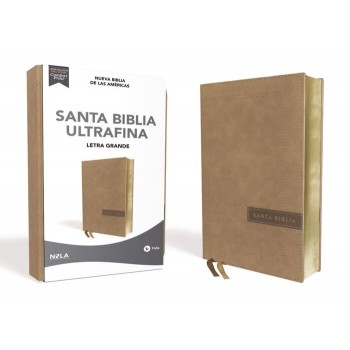 Biblia Letra Grande NBLA Tamaño Manual i/piel Beige