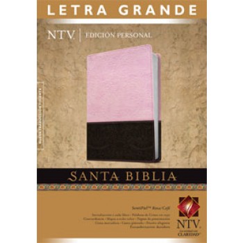 Biblia NTV Letra Grande Tamaño Personal Dos Tonos Rosa/Marrón