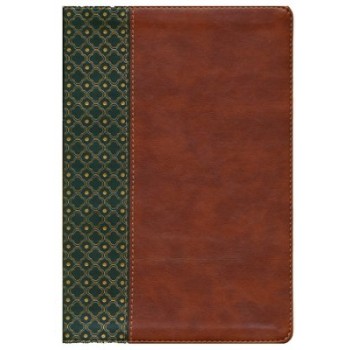 Biblia de Estudio Scofield RVR60 verde oscuro/castaño piel italiana con indice (Nueva edición)