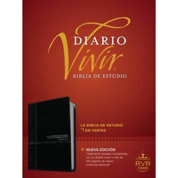 Biblia de estudio diario vivir RVR60 Piel fabricada negra (Nueva edición)