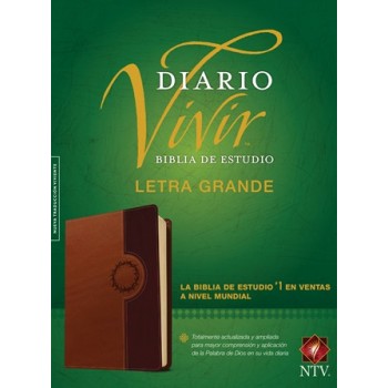 Biblia de estudio Diario Vivir NTV Letra Grande i/piel Café/Café