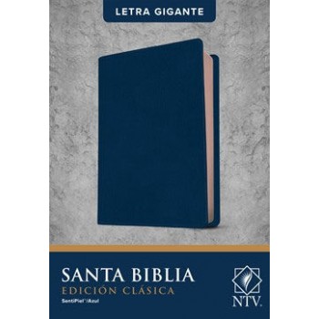 Santa Biblia NTV, Edición clásica, letra gigante i/piel azul