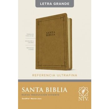Santa Biblia NTV, Edición de referencia ultrafina, letra grande i/piel CAMEL