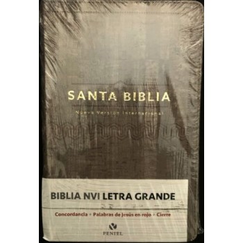 Biblia NVI tamaño manual letra grande marrón cierre