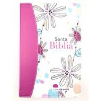 Biblia Reina Valera 1960 Tamaño manual Letra Grande 12 puntos i/piel impresa canto pintado Fantasía lila