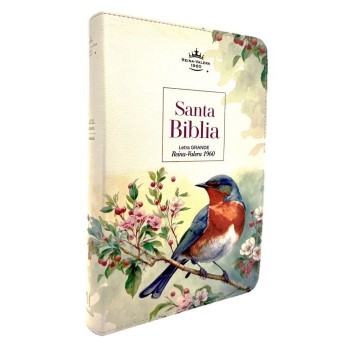 Biblia RVR60 Tamaño manual Letra Grande i/piel Pájaro Vintage
