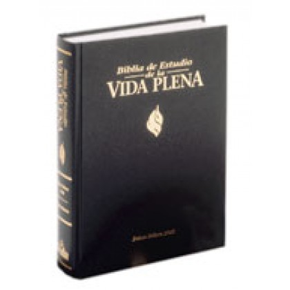 Biblia de estudio Vida Plena RVR60 Piel Especial Negro con índice