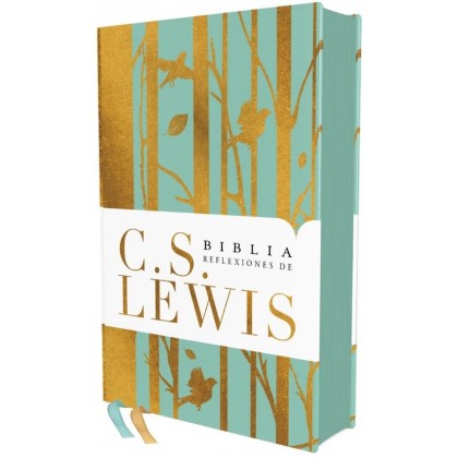 Biblia RVR60 con reflexiones de C.S.Lewis tapa dura turquesa/dorado