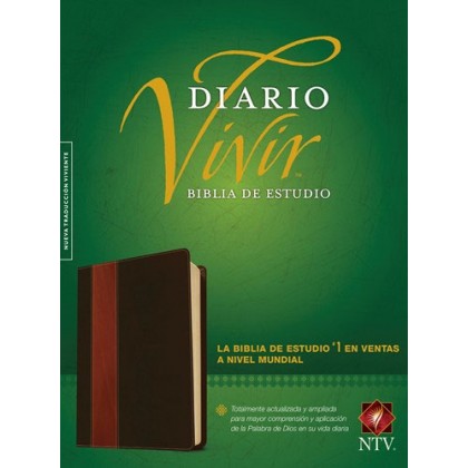 Biblia de estudio Diario Vivir NTV Piel Café/Café Claro