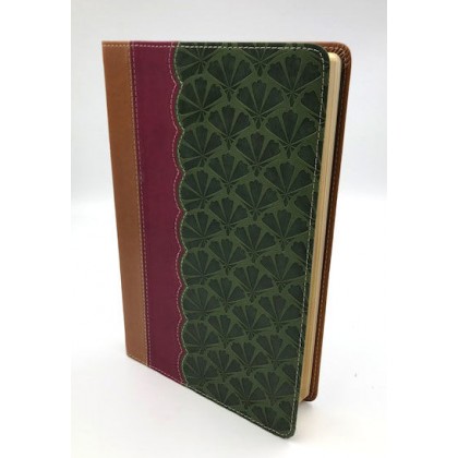 Biblia RVR60 Letra Grande Manual Referencias chocolate/ciruela/verde jade