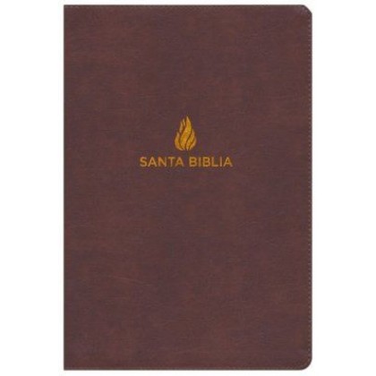 Biblia RVR60 Letra Súper Gigante marrón, piel fabricada