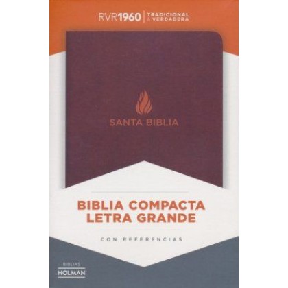Biblia RVR60 Compacta piel fabricada marrón con índice
