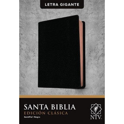 Santa Biblia NTV, Edición clásica, letra gigante i/piel negra