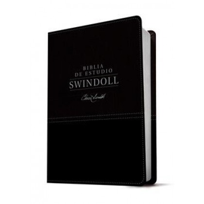 Biblia de estudio Swindoll NTV i/piel negro