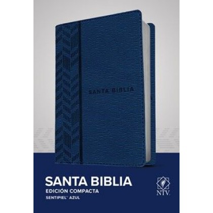 Santa Biblia NTV, Edición compacta i/piel azul oscuro