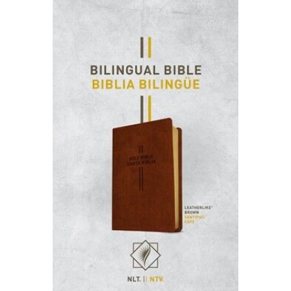 Bilingual Bible / Biblia bilingüe NLT/NTV i/piel café