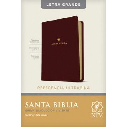 Santa Biblia NTV, Edición de referencia ultrafina, letra grande i/piel marrón
