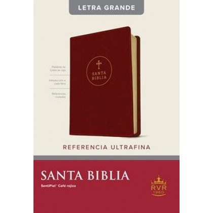 Biblia RVR60 Letra grande ultrafina edición referencias Rojo con índice
