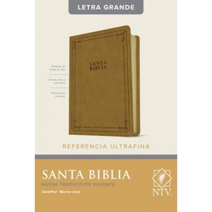 Santa Biblia NTV, Edición de referencia ultrafina, letra grande i/piel CAMEL
