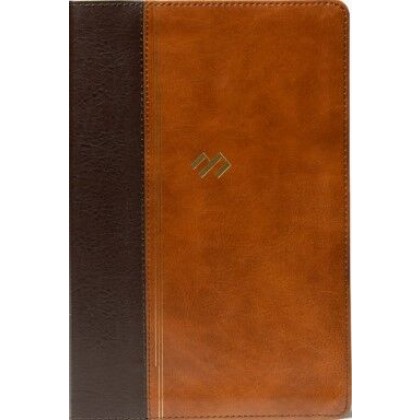 Biblia RVR60 temática de estudio, marrón oscuro/marrón piel fabricada