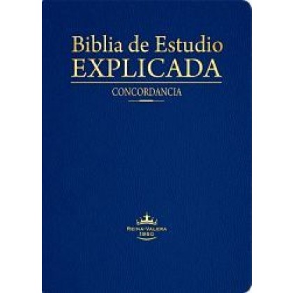 BIBLIA DE ESTUDIO EXPLICADA (PIEL ESPECIAL AZUL)