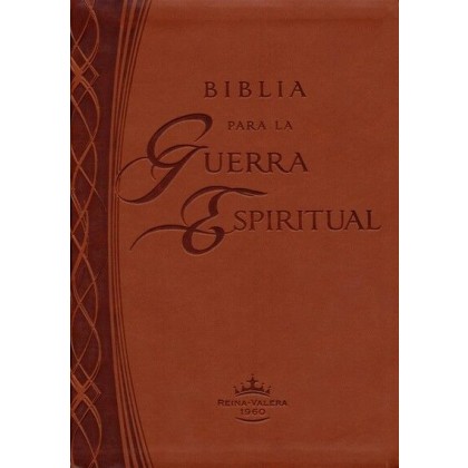 Biblia para la Guerra Espiritual RVR60 Piel Italiana Marrón