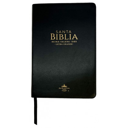 Biblia Reina VAlera 1960 Tamaño manual letra grande 12 puntos i/piel con índice negro
