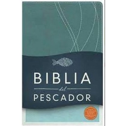 Biblia RVR 1960 Pescador Letra Grande Azul Medianoche Símil Piel