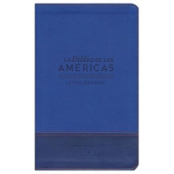 Biblia de las Américas Tamaño manual letra grande Piel italiana Azul