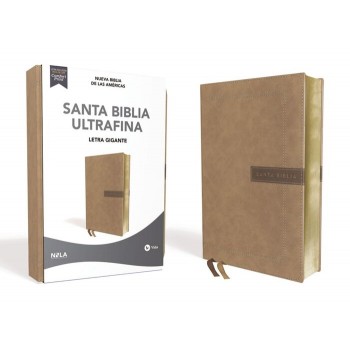 Biblia Letra Grande NBLA Tamaño Manual i/piel Beige 