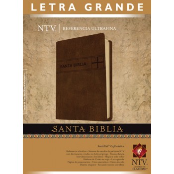 Biblia NTV Letra Grande Referencias Ultrafina Café
