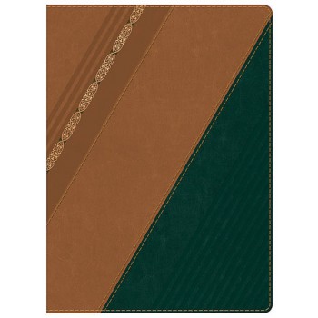 Biblia de Estudio Holman RVR60 Piel italiana Castaño/Verde con indice