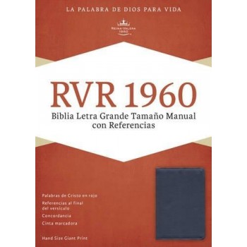 Biblia RVR60 Letra Grande Manual Referencias Azul zafiro