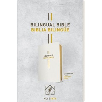 Bilingual Bible / Biblia bilingüe NLT/NTV Imitación piel Blanco