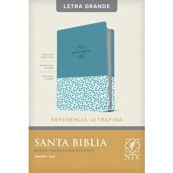 Santa Biblia NTV, Edición de referencia ultrafina, letra grande i/piel turquesa floral