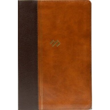 Biblia RVR60 temática de estudio, marrón oscuro/marrón piel fabricada