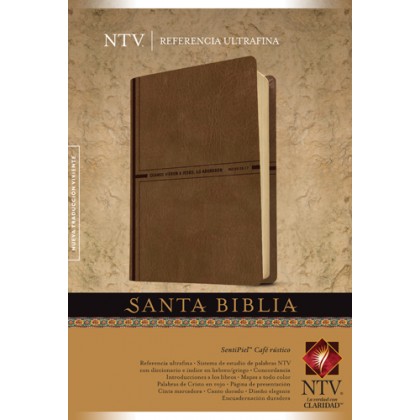 Biblia NTV Referencias Ultrafina i/piel Café Rústico