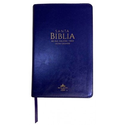 Biblia Reina VAlera 1960 Tamaño manual letra grande 12 puntos i/piel lila
